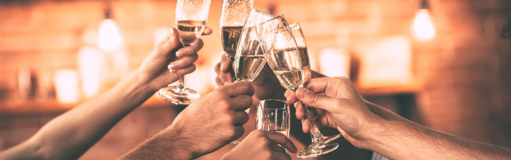 Inszone Insurance Special Event Page Banner - Group of People Toasting Using Wine Glasses